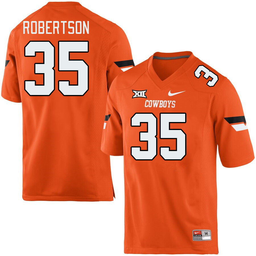 Men #35 Baxter Robertson Oklahoma State Cowboys College Football Jerseys Stitched-Retro Orange